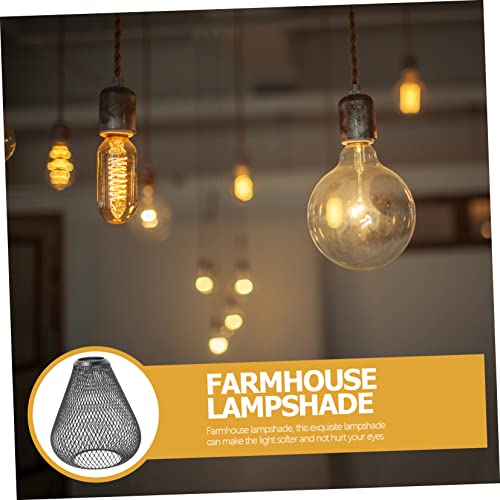 Housoutil SA919K3006KND8Y22UPU 3Pcs Wrought Iron Lampshade Light Bulb Cage Guard Metal Mesh Lamp Shade Pendant Lamp Cage Pendant Lamp Shade Floor Lamp Shade Replacement Antique Lamp Holder Hollow Out Accessories thumb #3