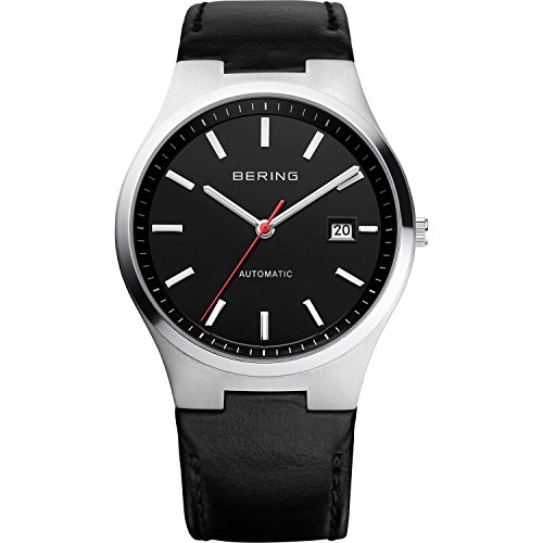 Preisvergleich Produktbild Bering 13641-404 Lederband schwarz Herrenuhr Safirglas 5ATM Automatik