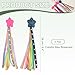 YELARXI Bike Streamers, Bike Tassel Handlebar Streamers Colorful - Fitting for (Bicycle Tricycle Grips - Scooter Accessories - Decorations - Girls) 4 Pair & 10Inch & Mixed Colors
