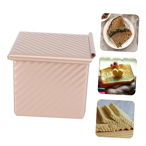 OFFSCH Ripple Bread Mold Aluminum Cake Baking Tray Kitchen Supplies Bread Tin Lid Toast Box