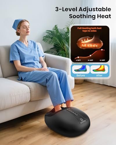 Image of COMFIER Large Shiatsu Foot Massager with Heat,Size Up to 15 inch,FSA Eligible Items & HSA Store,Electric Feet Massager for Plantar Fasciitis,Neuropathy,Foot Warmer,Gifts for Mom Dad