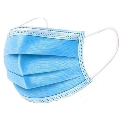 3 Layer Non Woven, Elastic Ear-Loop Disposable Surgical Air Pollution Face Mask - Pack of 100 Pcs, Blue. (B0949FL14X) Amazon Price History, Amazon Price Tracker