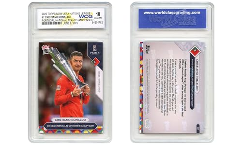 2025 Topps UEFA Soccer Cristiano Ronaldo Portugal Team Championship Card #7 - Graded GEM-Mint 10