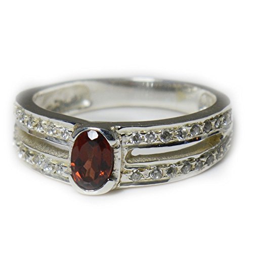 Grenat véritable en bague argent, le cadeau idéal pour la naissance de janvier