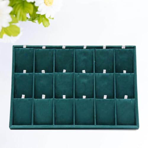 Image of Premium 12 Necklace Chain Velvet Jewelry Drawer Organizer Tray Stackable