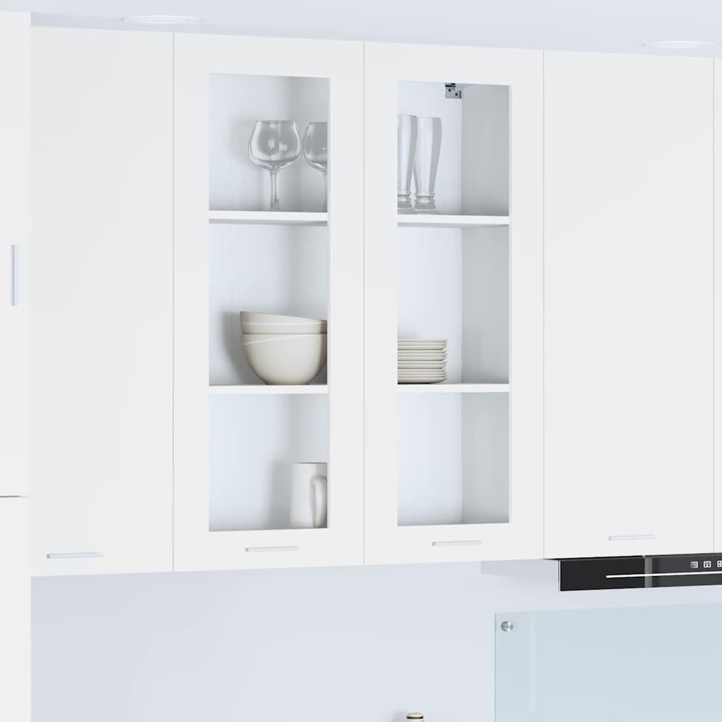 vidaXL Hängeschrank mit Speicher Weiß 80 x 31 x 100 cm Holzwerkstoff, Moderne Küchenschränke, rechteckig, viel Stauraum, langlebige Materialien, Coole Lösungen für Deine Wohnung