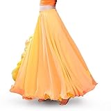 ROYAL SMEELA Chiffon Belly Dance Skirt Slit Tribal Bellydance Skirts Belly Dancer Costumes for Women