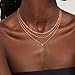 CHESKY Layered Necklaces for Women Trendy, Dainty 14K Gold Plated CZ Pendant Necklace Paperclip Rope Chain Necklace Gold Jewelry Set for Women Gifts