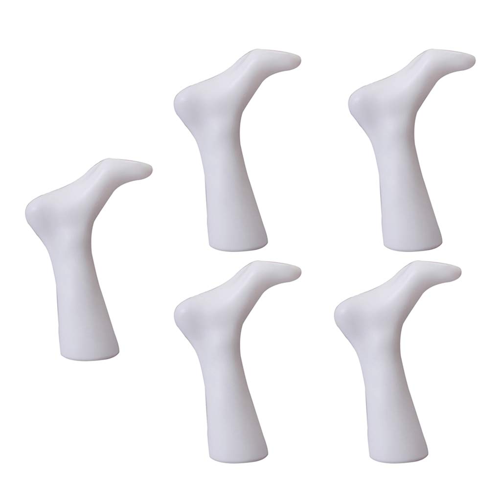 Perfeclan 5pcs Pied Adulte Mannequin en Plastique pour Chaussette Chaussette Affichage Longueur 230 cm