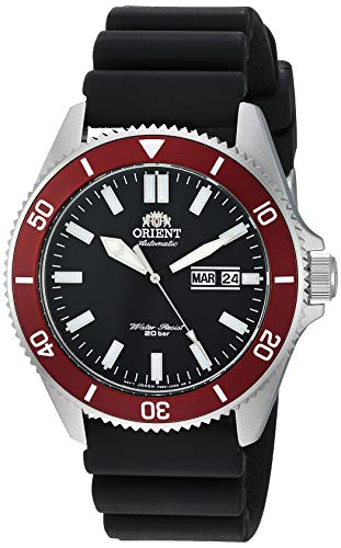 Orient Men s Kanno Stainless Steel Japanese-Automatic Diving Watch with Silicone Strap, Black, 20.5 (Model: RA-AA0011B19A)
