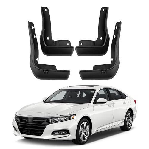 Image of Mud Flaps Compatible with 2018-2022 Honda Accord 10th Accessories Splash Guards All Weather Fender Guard Mudguards Sediment Protection No Need to Drill Holes