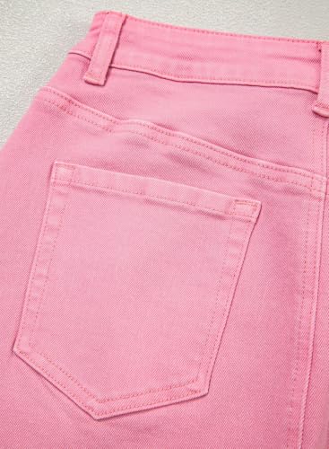 Image of Sidefeel Women's Jean Skirt High Waist Drawstring Stretchy Casual Summer Loose Fit Trendy Mini Denim Skirt with Pockets