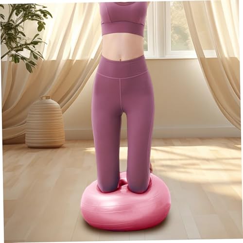 Bola de equilibrio de yoga inflable con forma de rosquilla de 50 cm 2