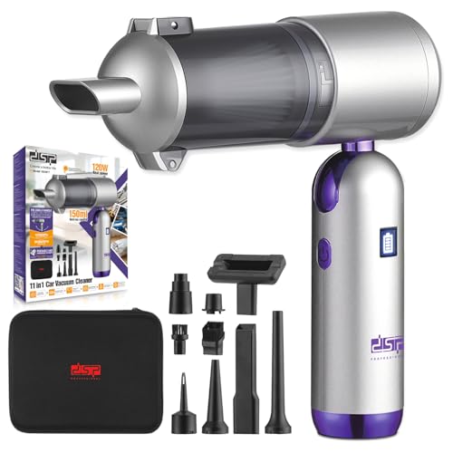 DSP 11-in-1 Handheld Car Vacuum Cleaner, 120W High Power Cordless