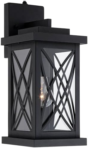 Woodland Park 15" Black Dusk to Dawn Mission Outdoor Light Fixture