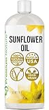 Sunflower Oil Cold Pressed - Sunflower Seed Oil Unrefined Sun Flower Oil Face Hair Skin Body...