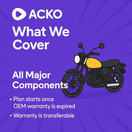 Image of Acko 2-Year Extended Warranty for bikes ranging from 100cc to 125cc