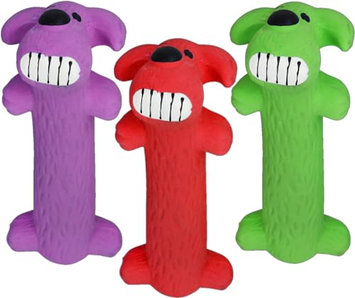 HDP Mini Loofa Latex Dog Toy Color: Mini Loofa Size:Pack of 3