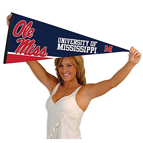 Ole Miss Pennant Full Size Felt by College Flags & Banners Co. - Image 4