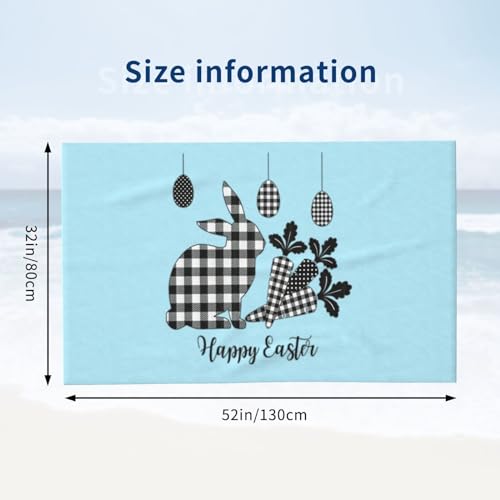 Serviette microfibre Happy Easter personnalisable avec séchage rapide et effet sans sable