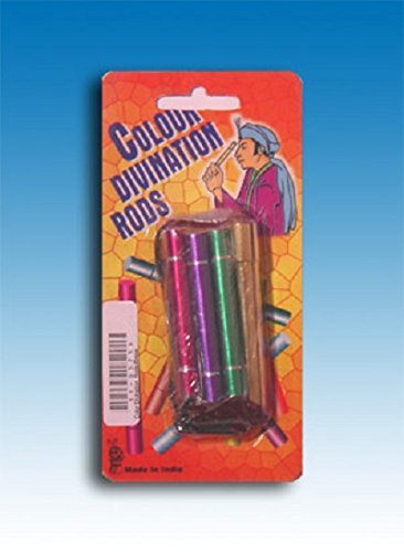 MilesMagic Magician's Set of 5 Color Divination Rods and Tube Gimmick Close Up Mentalism Effect Street Magic Trick