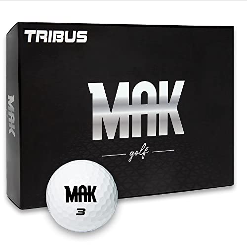MAK Golf Tribus Golf Balls (one Dozen) Soft Feel 3-Piece