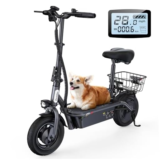 iScooter F3 Electric Scooter with Seat, 28 MPH Top Speed & 37 Miles Range, 1000W Powerful Motor, 10'' Pneumatic Tire Scooters for Adults, Adjustable Seat & Handlebar E-Scooter for Adults with Seat