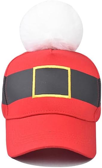 Red-Christmas-Hat Xmas-Baseball-Cap for Men-Women - Santa Adjustable Trucker Hat Unisex Holiday-Cap Winter Outdoor