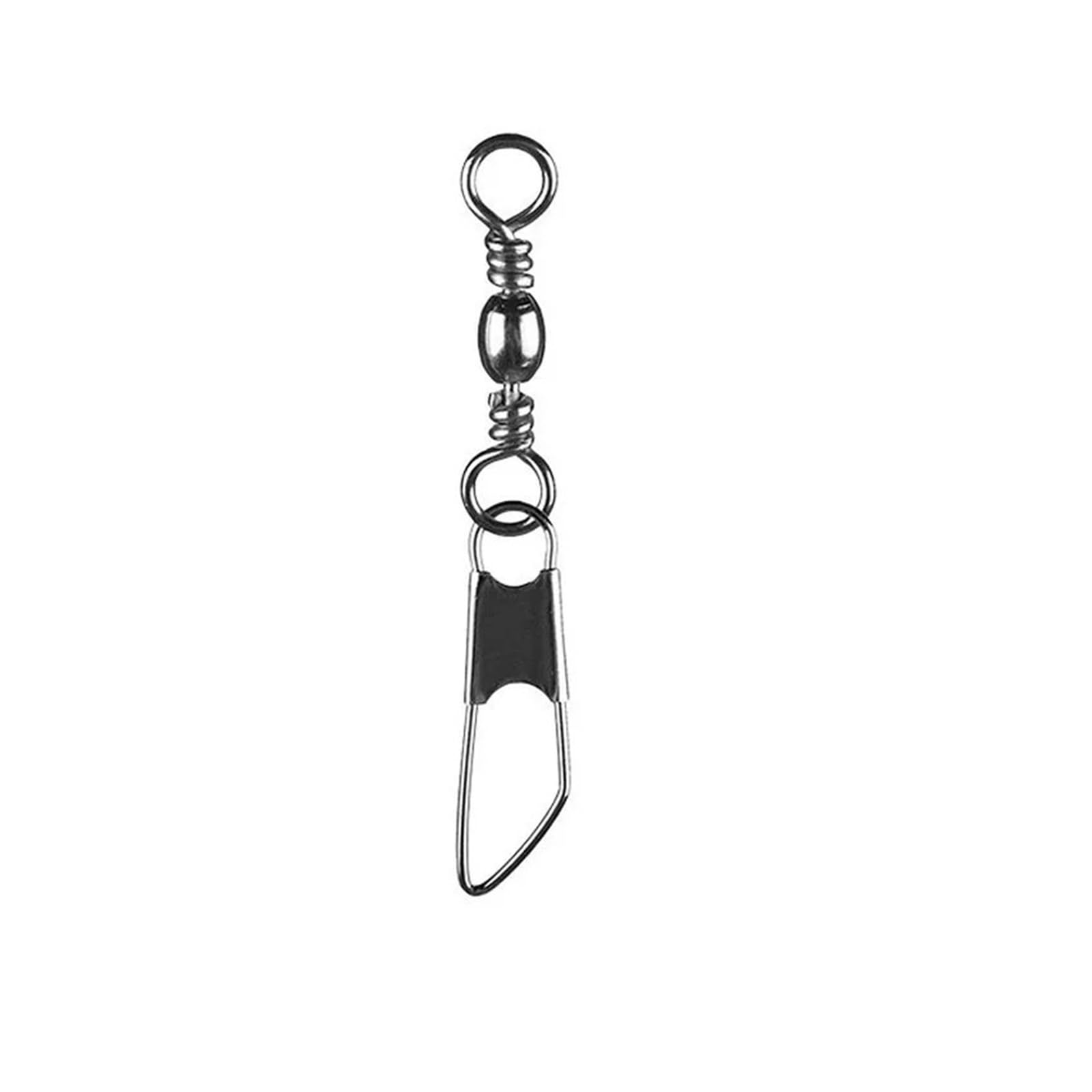 Lot de 50 connecteurs pivotants pour pêche - Accessoires de pêche - Connecteur à clipser - Roulement à goupille - Hameçon pivotant - Leurre Pesca