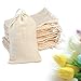 Tayfremn 100Pcs Cotton Drawstring Bags, Reusable Muslin Bag Natural Cotton Bags with Drawstring Produce Bags Bulk Gift Bag Jewelry Pouch for Party Wedding Home Storage(4 by 6 Inches)