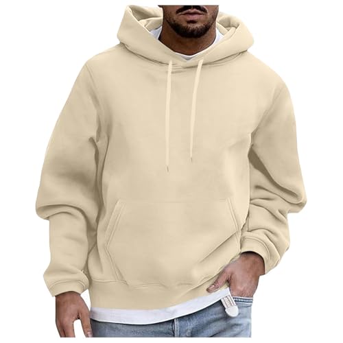 Mens Hoodies Pullover Fleece Casual Hooded Collar Sweatshirts Winter Warm Long Sleeve Streetwear Hoodies for Men with Pockets2