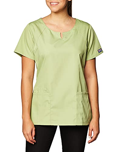 Cherokee Women's Round Neck Top, Sage Green, XX-Large