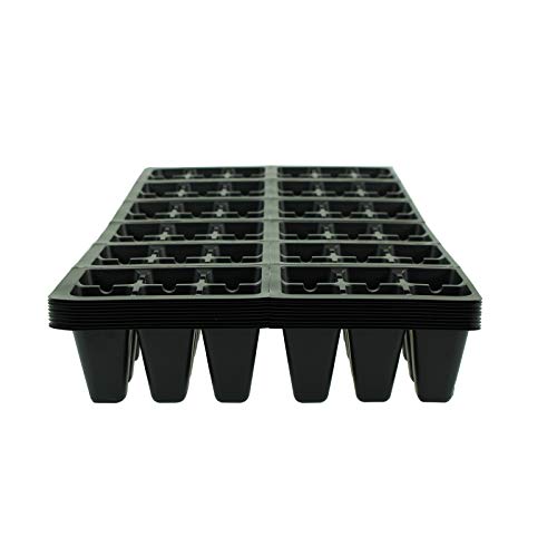Handy Pantry Black Plastic Garden Tray Inserts - 10 Sheets Of 72 Planting Pot Cells Each - 2X3 Nested X12 Configuration - Perforated - Nursery, Greenhouse, Gardening #TOP1