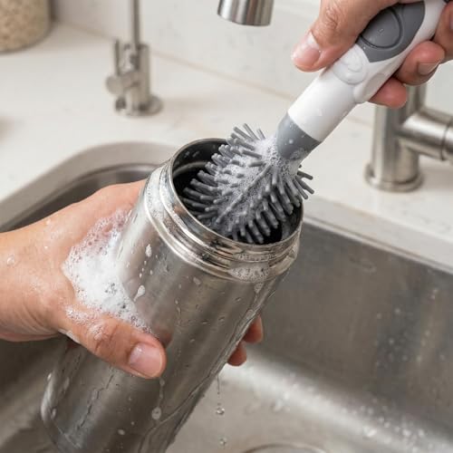 Image of Soap Dispensing Brush Cleaner for Kitchenware, 2 Pack