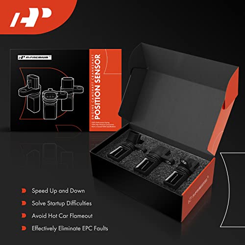 image for A-Premium Camshaft Crankshaft Position Sensor Compatible with Nissan &