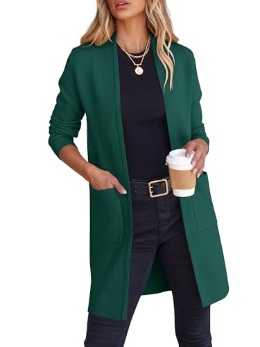 Image of ANRABESS Cardigan Sweater for Women Casual 2026 Fall Fashion Coat Long Sleeve Open Front Knit Coatigan Outwear