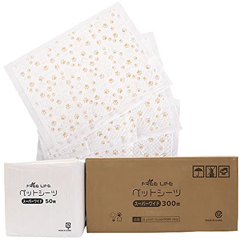 フリーリー ペットシーツ 薄型 増量 スーパーワイド 300枚 柄付き