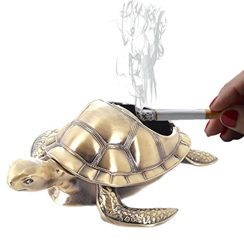 Aosbset Métal rétro Tortue modélisation cendrier de Table Meuble TV Fin Table Artisanat Ornements pour la Maison hôtels cafés Patio