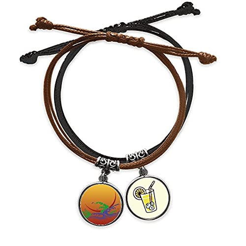 Bracelet en corde motif culture japonaise fleur d'or pour un look bohème au quotidien