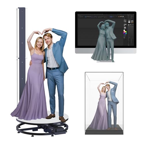 Full Body 3D Scanner for 3D Printing, Metrology-Grade Precision 3D Printer Scanner 6 12MP Cameras, Companion 3D Modeling Software CHACKTOK-3D, with Computer Box, for People Up to 2 Meters