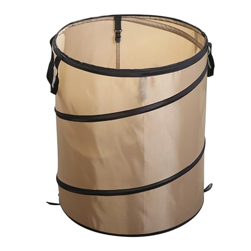 Topyond Collapsible Trash Can, Pop Up Garbage Bin, Oxford Cloth Portable Camping Waste Bag Holder for RV Parties Outdoor Use(13.4x15.7in)