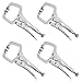 Price comparison product image Kurtzy 13.3cm/5.23 Inches Metal Grip Locking C Clamp Pliers with Adjustable Screw and Swivel Pads (4 Pack) - Mini Easy and Quick Release Welding Pliers for Uneven Surfaces, Angles, Crafts & Hobbies