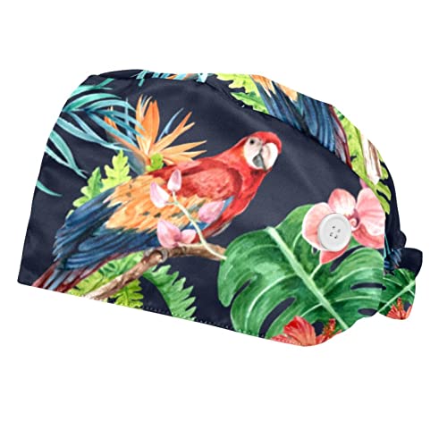Chapeaux bouffants perroquet JDEZ (lot de 2) casquettes de travail ajustables