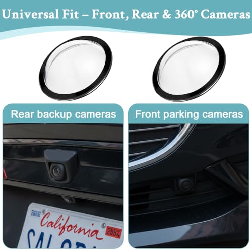 Image of STHIRA 2Pcs Car Camera Lens Protector Cover, HD 9H Anti-Scratch Protective Shield for Front & Rear Parking & 360 Camera Lenses, Waterproof Anti-Fog Camera Guard for Vehicles