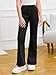 Haloumoning Girls Flare Jeans Kids Fashion Stretchy Denim Pants Bell Bottoms with Pockets Black