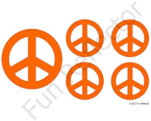 Orange Peace Bicycle Reflective Reflector Sticker