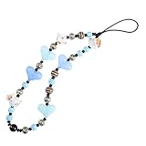 NOLITOY Popcorn Mobile Phone Chain Phone Wristlet Strap Bracelet for Charms Beaded Clay Bracelet Handmade Bracelets Cell Phone Wristlet Lanyard European and American Resin Girl