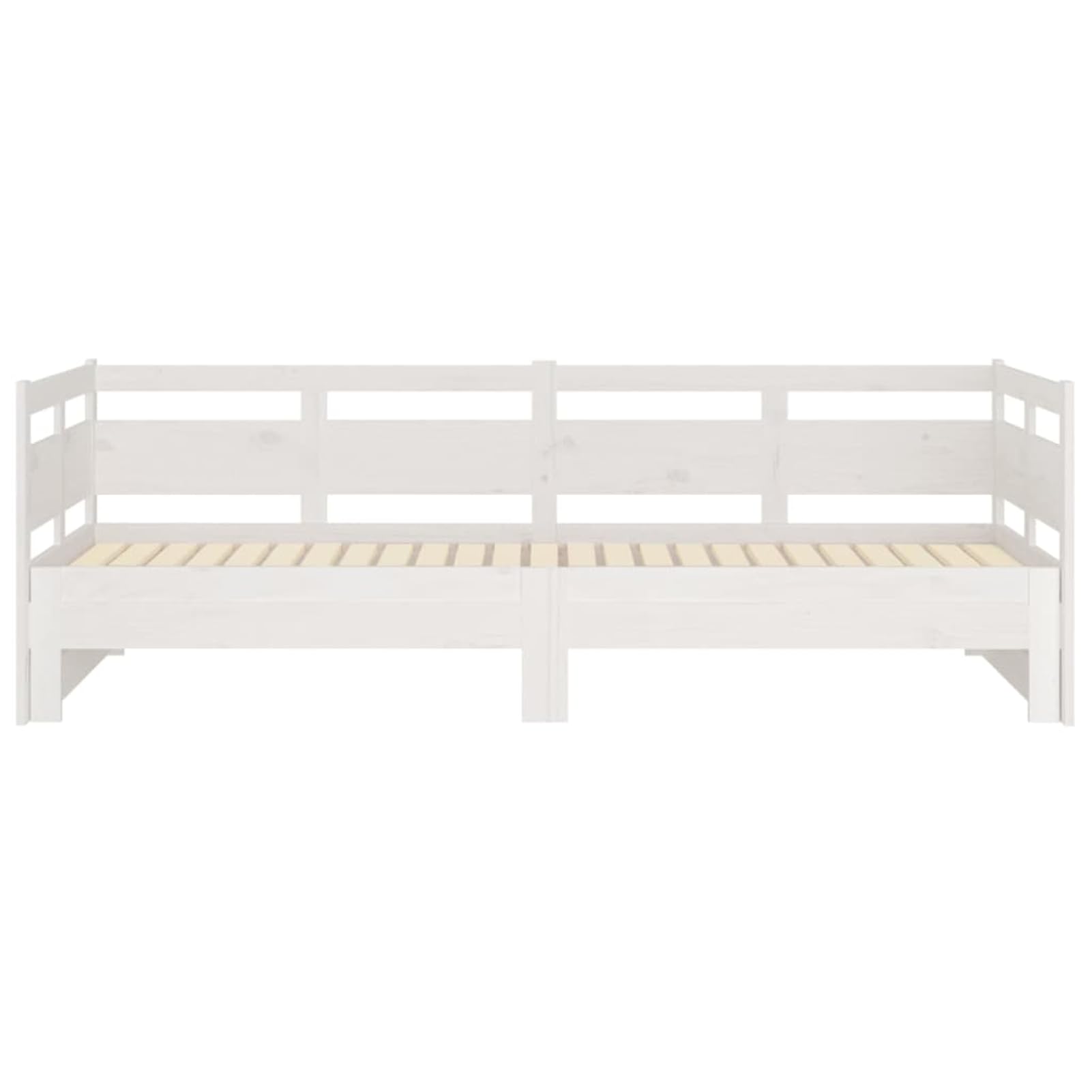 ATOMSTACK MAKER Cama Sofá Plegable 2 en 1 de Madera Maciza de Pino Blanco, 203,5 x 160 x 66 cm (extendida), Ideal para Espacios Pequeños, para 2 Personas, Incluye Somier – Sin Colchón