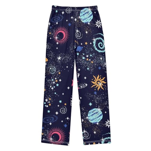 Boys' Pants Space Galaxy Star Long Bottoms Jogger Pants Elastic Waist Trousers with Pockets S-XL
