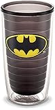 Tervis DC Comics Batman Emblem Made in USA Double Walled Insulated Tumbler Cup Keeps Drinks Cold & Hot, 16oz, Quartz - Unlidded